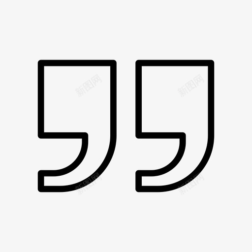引号标点文本格式svg_新图网 https://ixintu.com 引号 标点 文本 格式 轮廓 字形