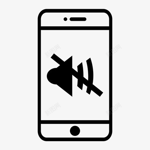 手机静音svg_新图网 https://ixintu.com 手机 静音