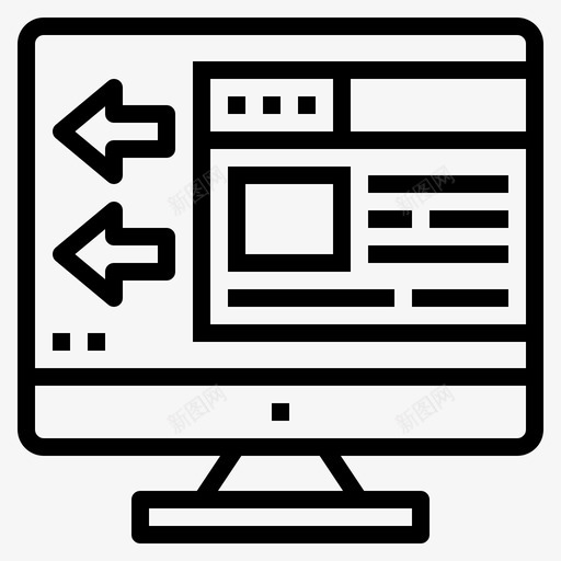 浏览器数据传输3线性svg_新图网 https://ixintu.com 浏览器 数据传输 线性