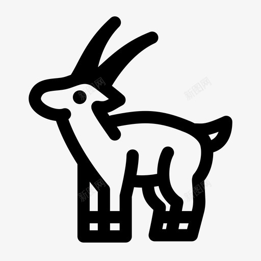 羚羊动物拉制svg_新图网 https://ixintu.com 羚羊 动物 拉制 圆形 生灵