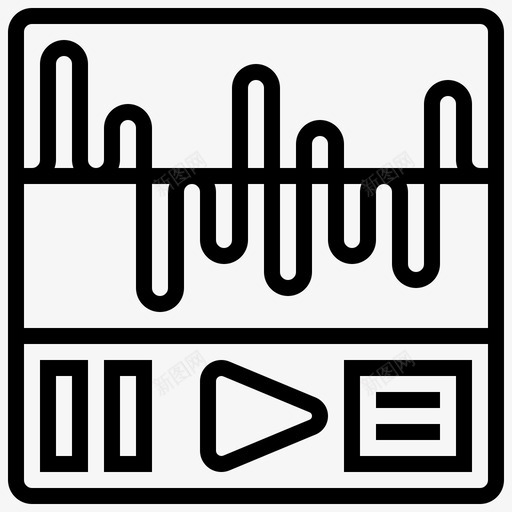音频录音室1线性svg_新图网 https://ixintu.com 音频 录音 线性