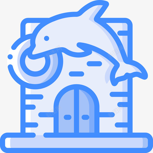 海豚水上公园44号蓝色svg_新图网 https://ixintu.com 海豚 水上 公园 44号 蓝色