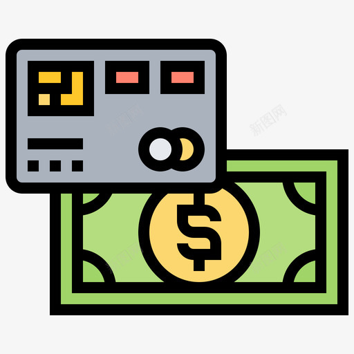 信用卡金融知识3线性颜色svg_新图网 https://ixintu.com 信用卡 金融 知识 线性 颜色