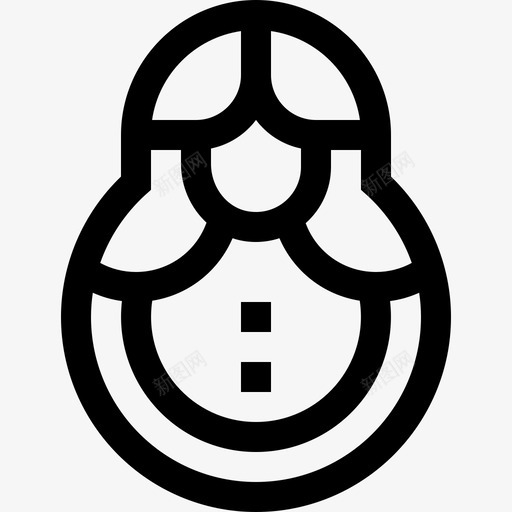 Matryoshka儿童玩具36线性svg_新图网 https://ixintu.com Matryoshka 儿童玩具 线性