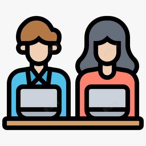 学生在线学习83线颜色svg_新图网 https://ixintu.com 学生 在线学习 颜色