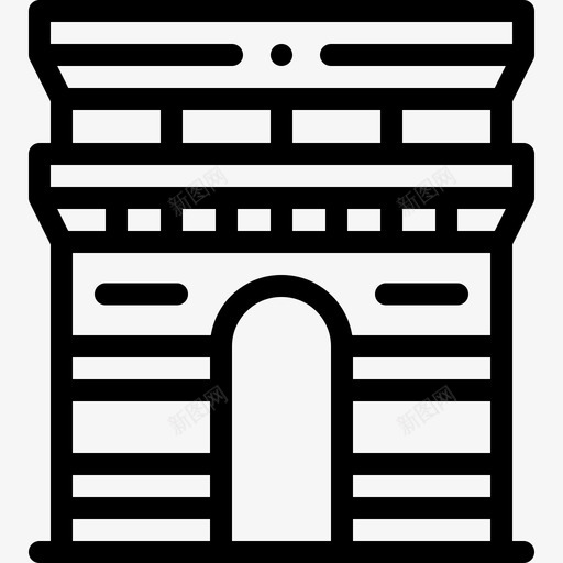 凯旋门法国11直线svg_新图网 https://ixintu.com 凯旋门 法国 直线