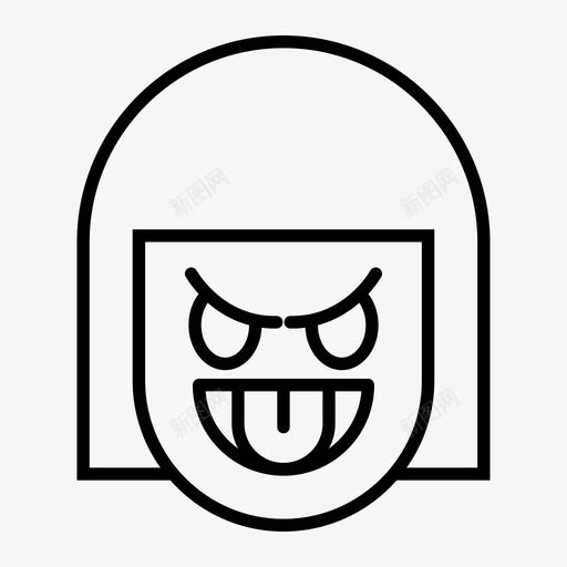 疯狂愤怒表情svg_新图网 https://ixintu.com 表情 女孩 疯狂 愤怒 舌头 1行