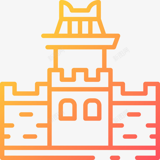 中国长城中国95坡度svg_新图网 https://ixintu.com 中国 长城 坡度
