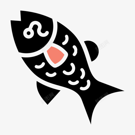 鱼鲤鱼食物svg_新图网 https://ixintu.com 鲤鱼 食物 运气 双鱼座 大海 中国 新年 铭文