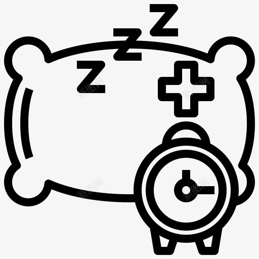 睡眠健康82线性svg_新图网 https://ixintu.com 睡眠 健康 线性
