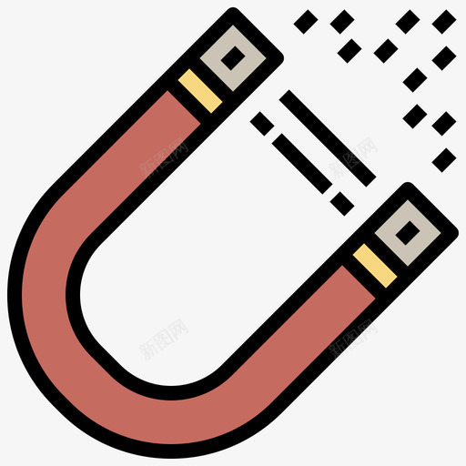 磁铁科学6线性颜色svg_新图网 https://ixintu.com 磁铁 科学 线性 颜色
