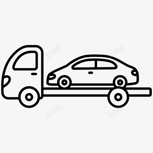 拖车卡车运输工具svg_新图网 https://ixintu.com 卡车 拖车 运输工具 车辆 运输 概要