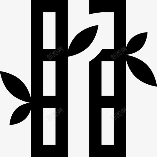 竹子自然130轮廓svg_新图网 https://ixintu.com 竹子 自然 轮廓