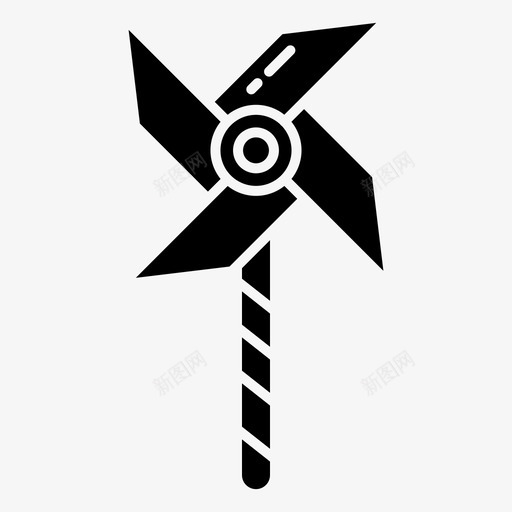 玩具风车党124雕文svg_新图网 https://ixintu.com 玩具 风车 雕文