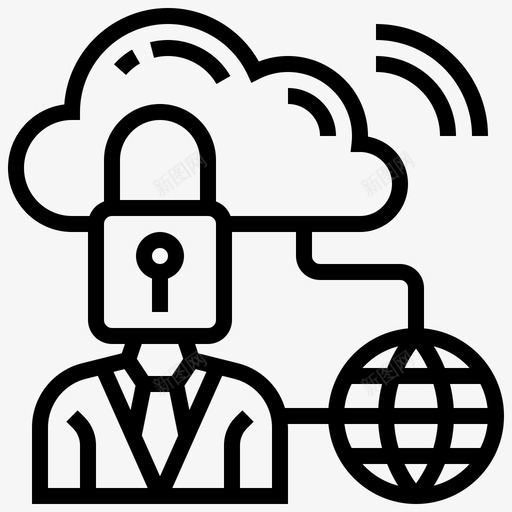 虚拟专用网络云技术39线性svg_新图网 https://ixintu.com 虚拟 专用 专用网 网络 技术 线性