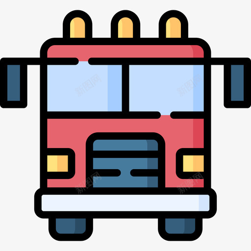 消防车消防员31线性颜色svg_新图网 https://ixintu.com 消防车 消防员 线性 颜色