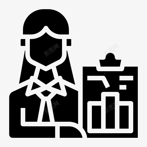 女商人职业化身3填充svg_新图网 https://ixintu.com 商人 职业 职业化 化身 填充