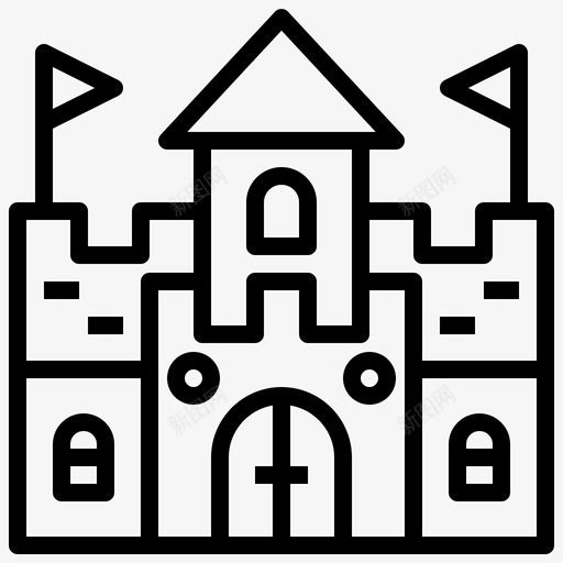 城堡玩具31直线型svg_新图网 https://ixintu.com 城堡 玩具 直线 线型