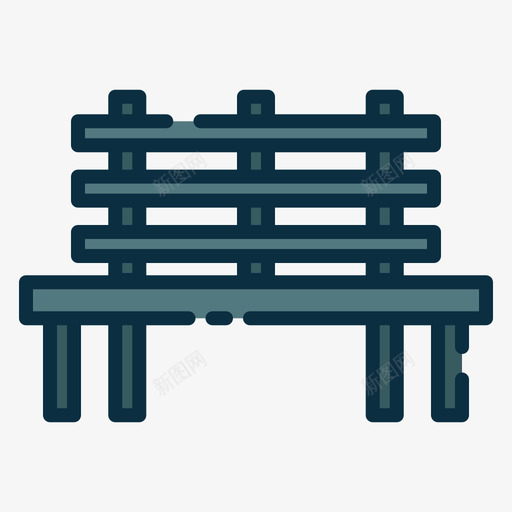 长椅操场62线性颜色svg_新图网 https://ixintu.com 长椅 操场 线性 颜色
