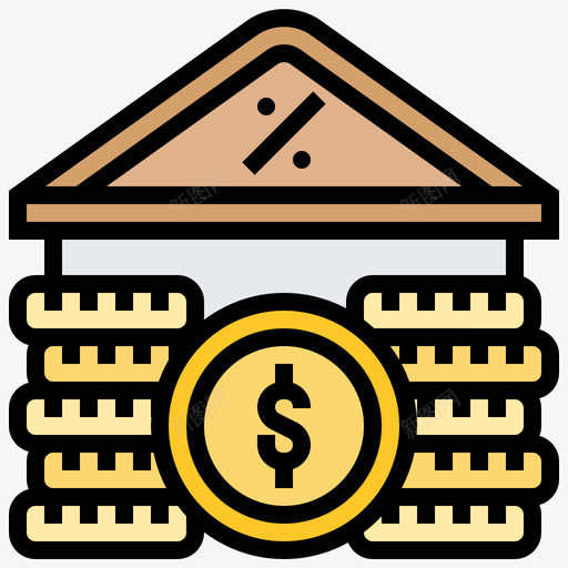 利息金融危机4线性色彩svg_新图网 https://ixintu.com 利息 金融 危机 线性 色彩