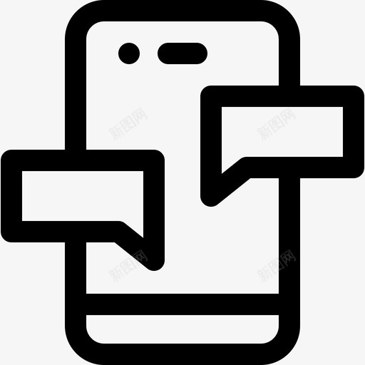 智能手机聊天26线性svg_新图网 https://ixintu.com 智能 手机 聊天 线性
