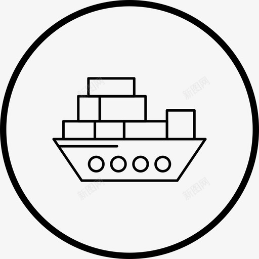 运输船船线图标svg_新图网 https://ixintu.com 运输船 线图 图标