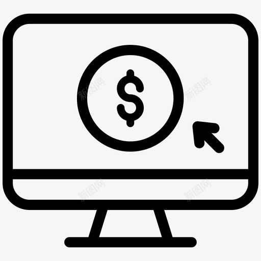 按点击付费电脑每次点击成本svg_新图网 https://ixintu.com 点击 付费 图标 矢量图 矢量 购物 商务 ppc 移动 营销 在线