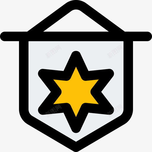 旗帜徽章22线颜色svg_新图网 https://ixintu.com 旗帜 徽章 颜色