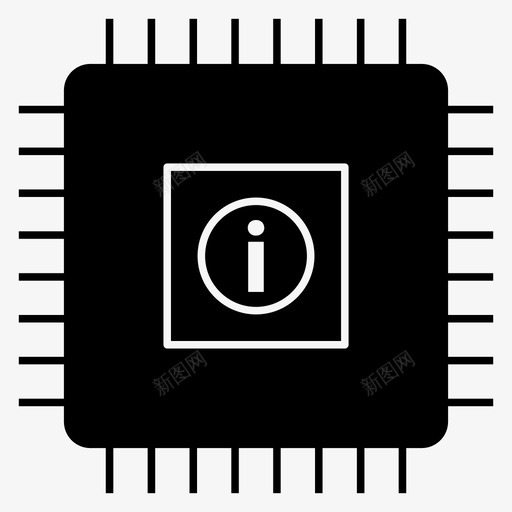微芯片计算机芯片计算机处理器svg_新图网 https://ixintu.com 芯片 计算机 处理器 cpu 微处理器 硬件 字形 图标