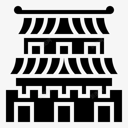 庆冈城堡韩国svg_新图网 https://ixintu.com 庆冈 城堡 韩国 皇宫 旅游 地标 1格 里普