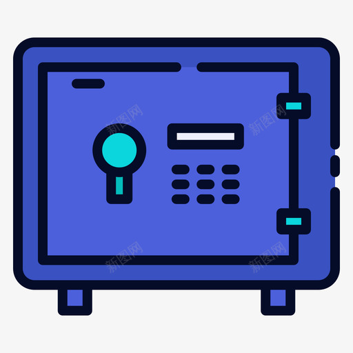 保险箱商务507线性颜色svg_新图网 https://ixintu.com 保险箱 商务 线性 颜色