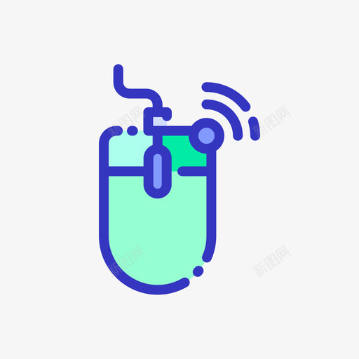 鼠标物联网128线颜色svg_新图网 https://ixintu.com 鼠标 联网 颜色