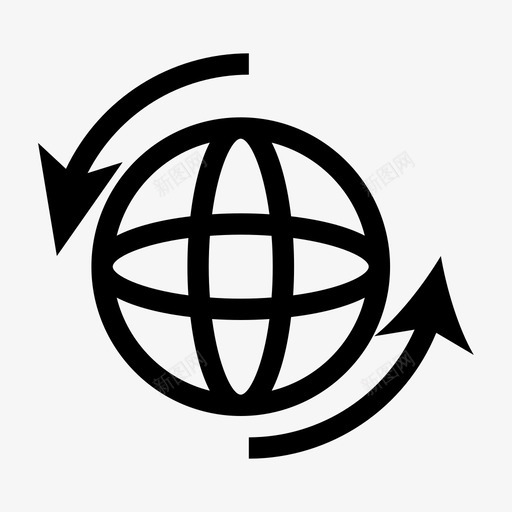 世界自转地球全球svg_新图网 https://ixintu.com 世界 自转 地球 全球 re 公司 粗体 图标