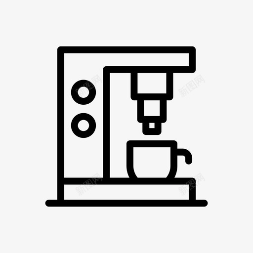 咖啡机物联网131线性svg_新图网 https://ixintu.com 咖啡机 联网 线性