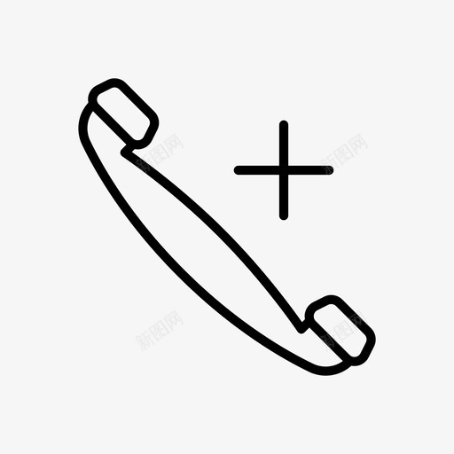 添加通信联系人svg_新图网 https://ixintu.com 添加 通信 联系人 电话 接收器