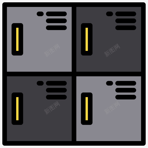 储物柜电子商务217线性颜色svg_新图网 https://ixintu.com 储物柜 电子商务 线性 颜色