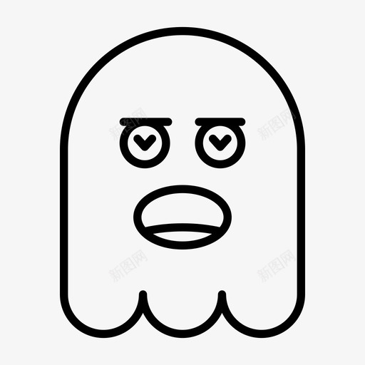鬼魂表情符号万圣节svg_新图网 https://ixintu.com 表情 符号 幽灵 鬼魂 万圣节 1行