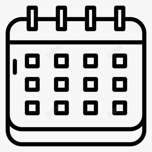 日历超市98线性svg_新图网 https://ixintu.com 日历 超市 线性