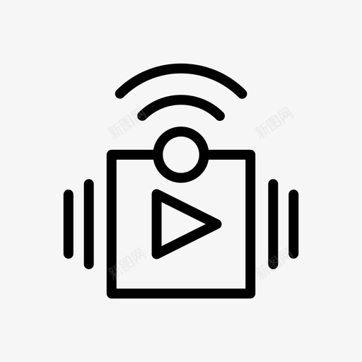 音乐播客10线性svg_新图网 https://ixintu.com 音乐 播客 线性