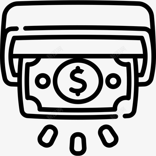 Atm机银行124线性svg_新图网 https://ixintu.com Atm 银行 线性