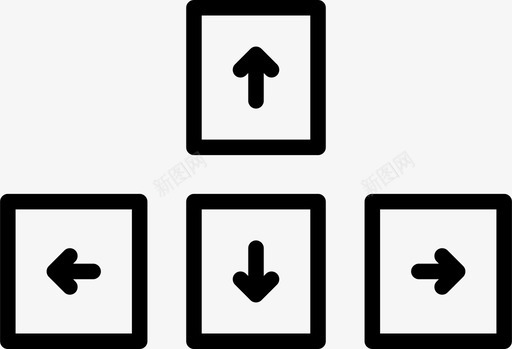 键箭头计算机svg_新图网 https://ixintu.com 箭头 计算机 方向 键盘 计算