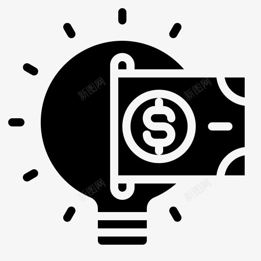 灯泡商业和金融116填充svg_新图网 https://ixintu.com 灯泡 商业 金融 填充