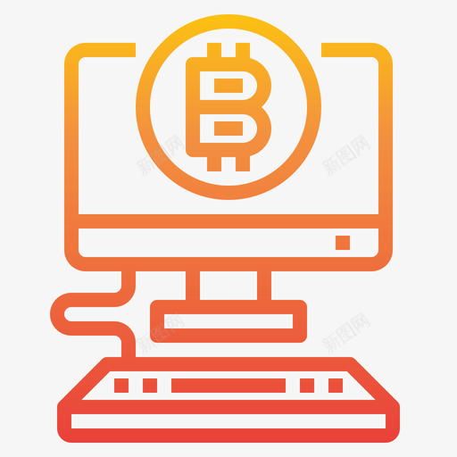 比特币计算机75梯度svg_新图网 https://ixintu.com 比特 计算机 梯度