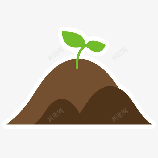 土壤绿苗svg_新图网 https://ixintu.com 土壤 绿苗