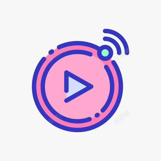 音乐播放器物联网128线性彩色svg_新图网 https://ixintu.com 音乐 播放器 联网 线性 彩色