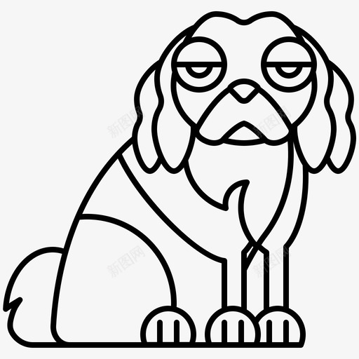 狗英国骑士svg_新图网 https://ixintu.com 英国 骑士 温柔 猎犬 品种