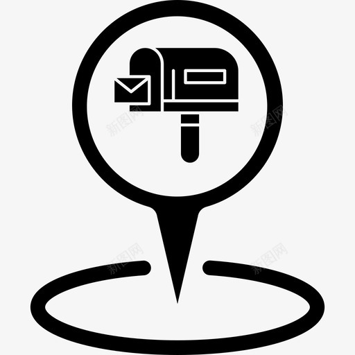邮件信箱信件svg_新图网 https://ixintu.com 图钉 邮件 信箱 信件 地图 v26