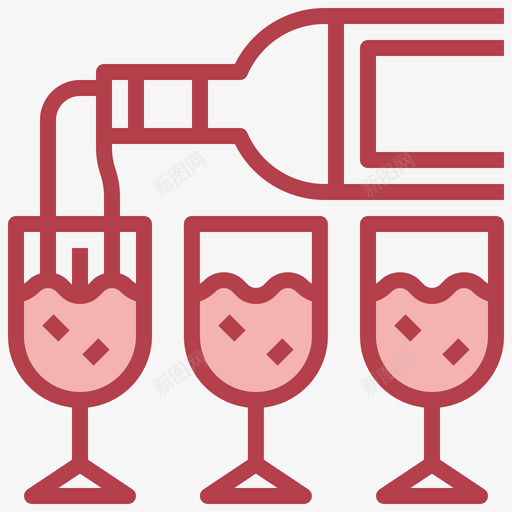 倒酒葡萄酒14红色svg_新图网 https://ixintu.com 倒酒 葡萄酒 红色