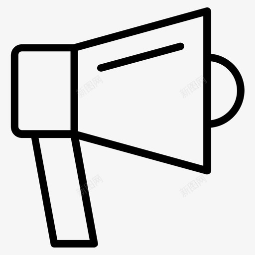 喇叭警报通告svg_新图网 https://ixintu.com 警报 喇叭 通告 收听 扩音器 房地产 热线
