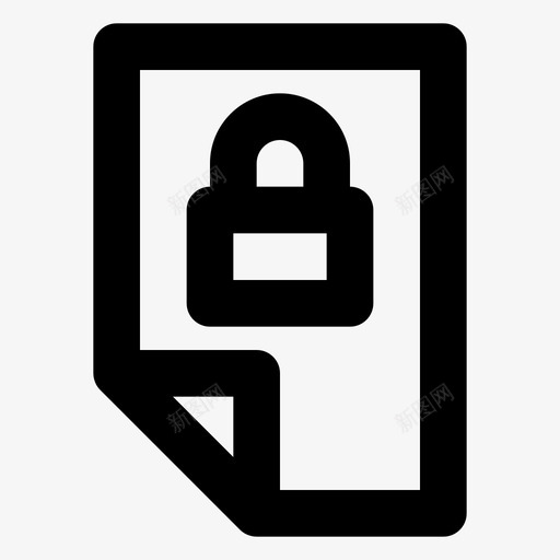 锁数据文件svg_新图网 https://ixintu.com 文件 数据 安全 小文